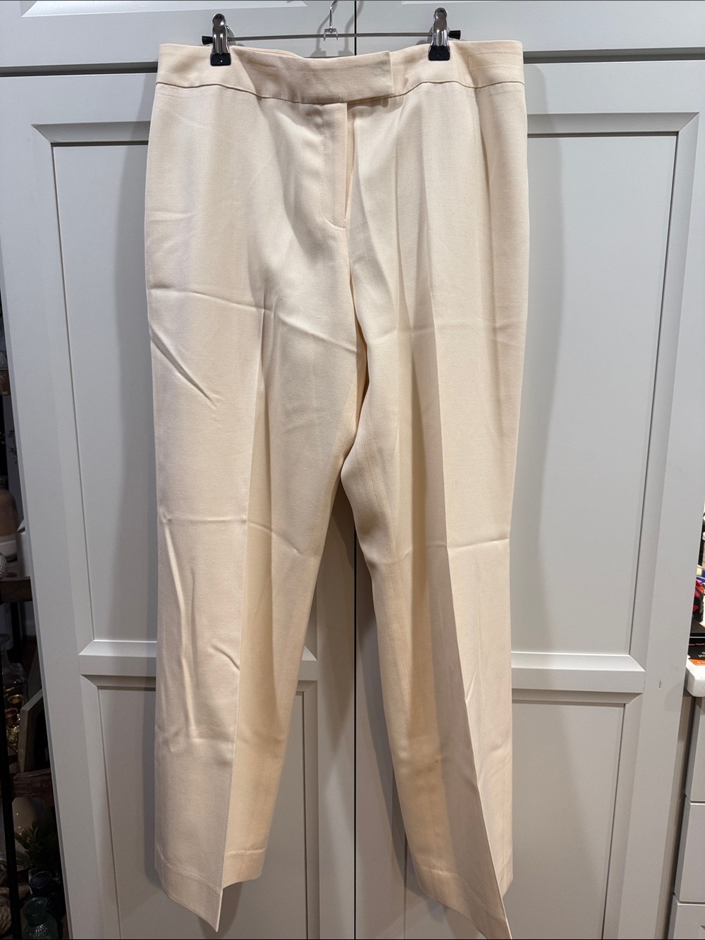Vintage Pendleton Cream Tailored Trouser Pants Women's Size 14 100% Premium wool